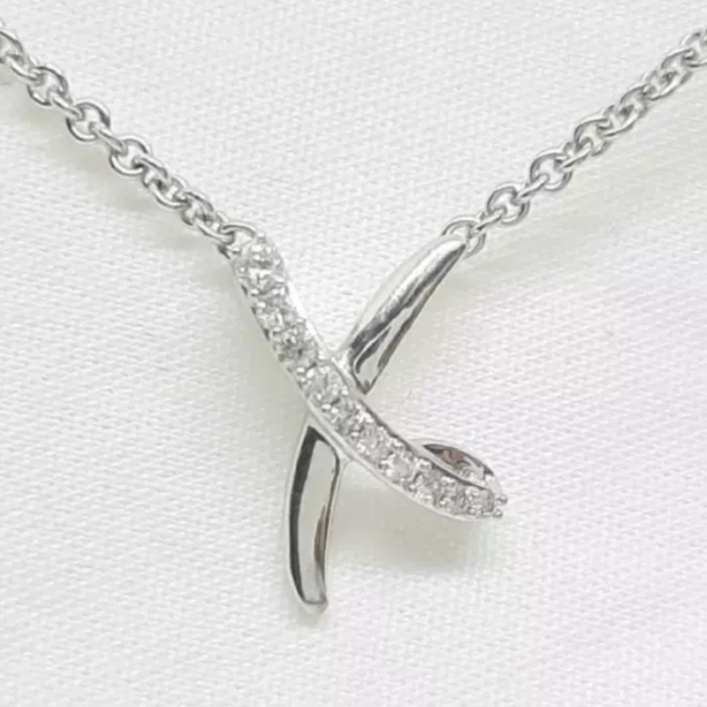 ❌❌❌SOLD❌❌❌ .22 CTW GENUINE DIAMOND HUGS (X) NECKLA - Picture 5 of 10